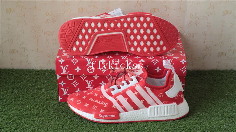 LVS X Supreme Adidas NMD XR1 Red Real Boost